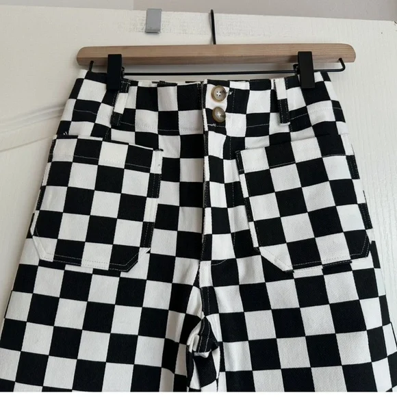 NWT Papermoon Checkered Pants. Size: Small. Excellent condition - Picture 4 of 14